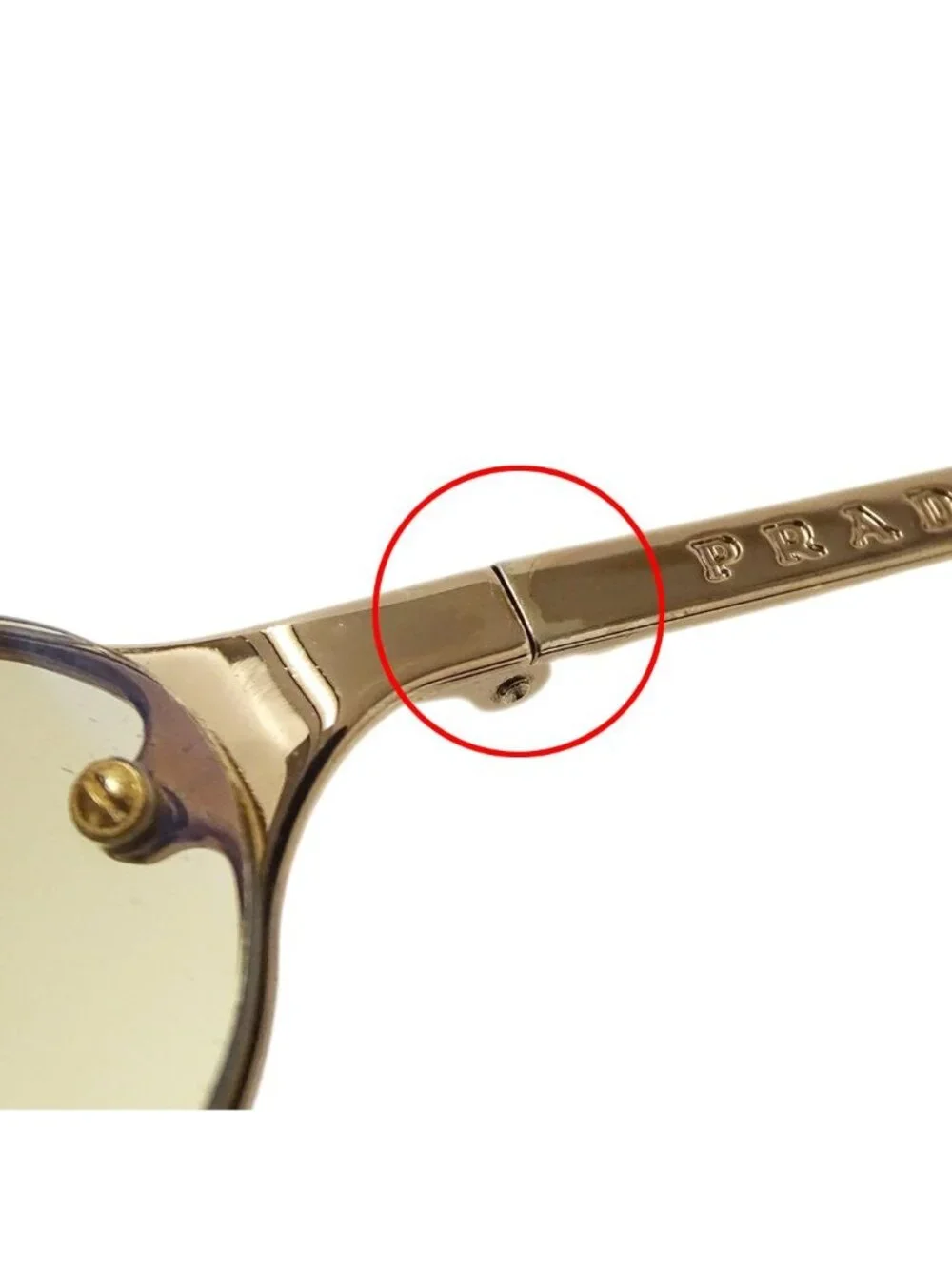 Prada Sunglasses Gold Beige Summer Cool Eyewear